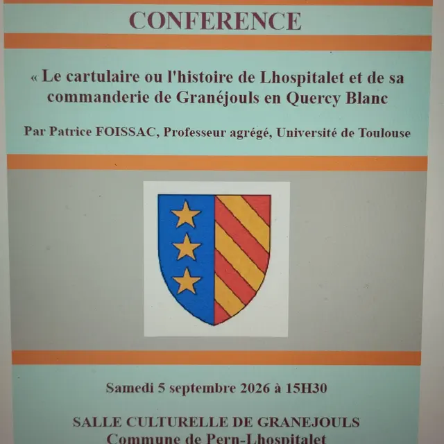 Affiche conférence cartulaire Lhospitalet