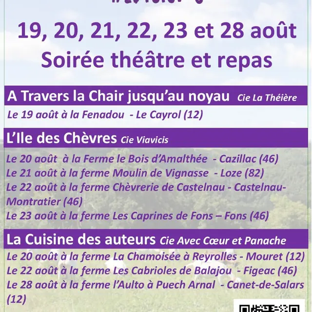Affiche général Théâtre dans les fermes 2025