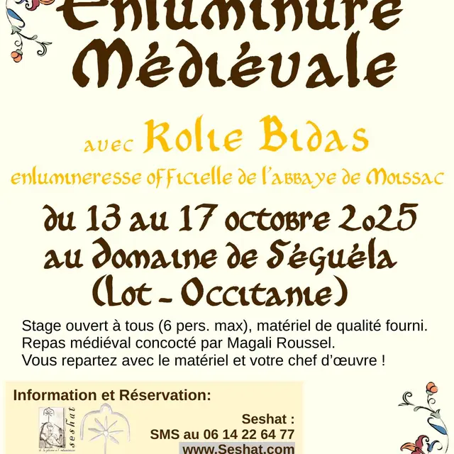 Affiche stage enluminure 2025