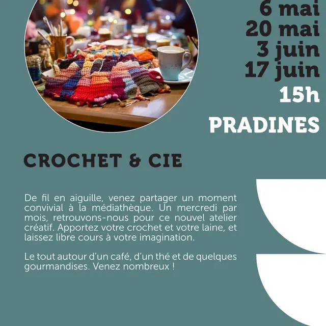 Atelier crochet arvil à juin