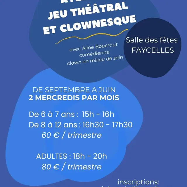 Ateliers Jeu théâtral et clownesque
