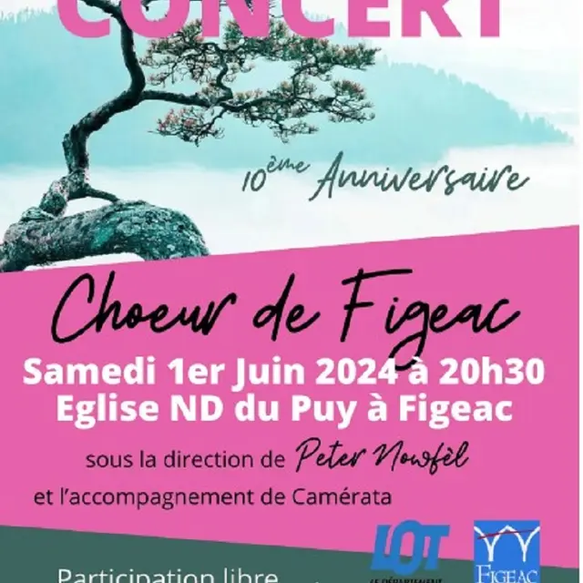 Concert du 10ème anniversaire de l'ensemble Chœur de Figeac