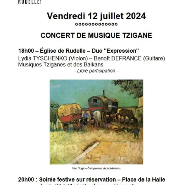 Concert de musique tzigane et soirée festive à Rudelle