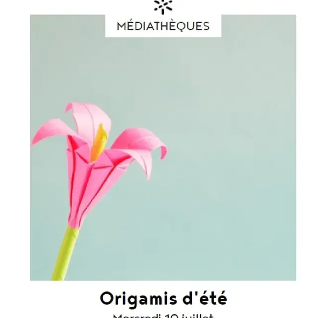 Atelier  Origamis d'été à la Médiathèque de Capdenac-Gare