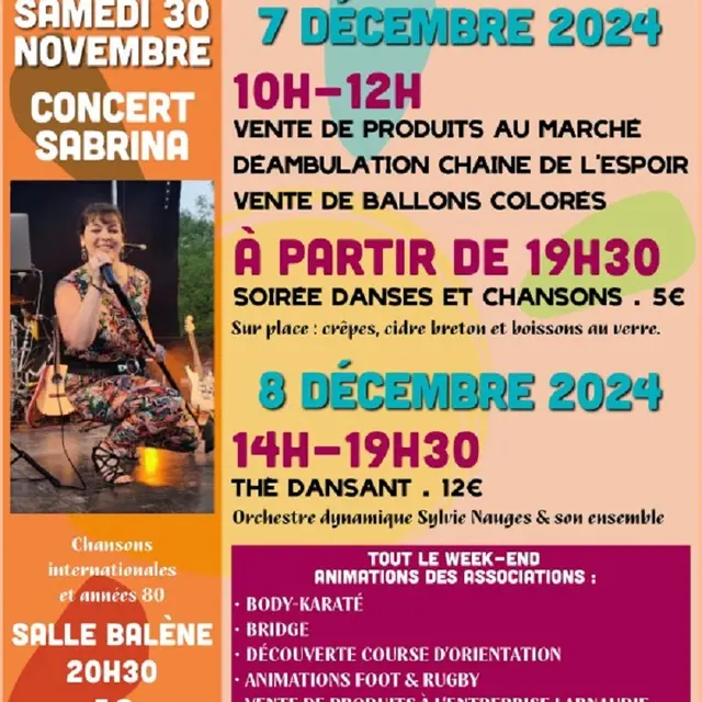 téléthon programmme 2024