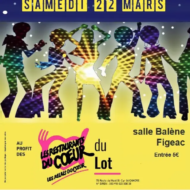 Soirée dansante années 80 pour les Restos du Cœur !