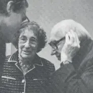 Hans-Joachim Neyer, Gisèle Freund, Norbert Elias en 1985 au Collège de France à