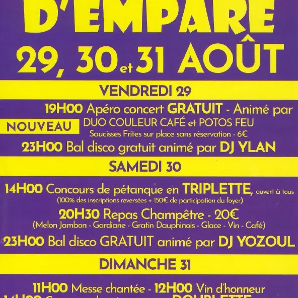 Fête votive de St Julien d'Empare
