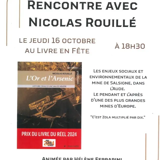 Rencontre dédicace avec Nicolas rouillé au Livre en Fête à Figeac
