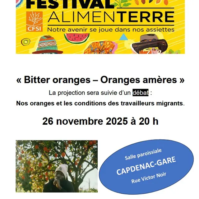 Projection-débat Bitter Oranges – Oranges amères