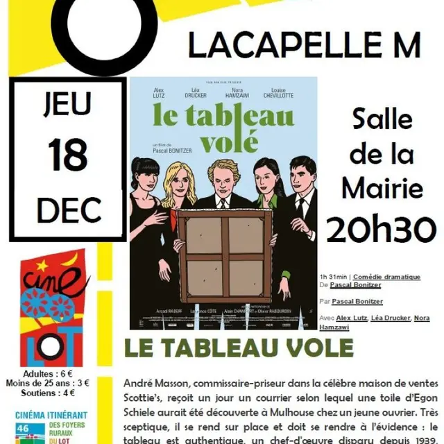 Ciné-Lot Le tableau volé à Lacapelle-Marival