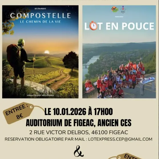 Ciné rencontre à Figeac : Lot en pouce/ compostel