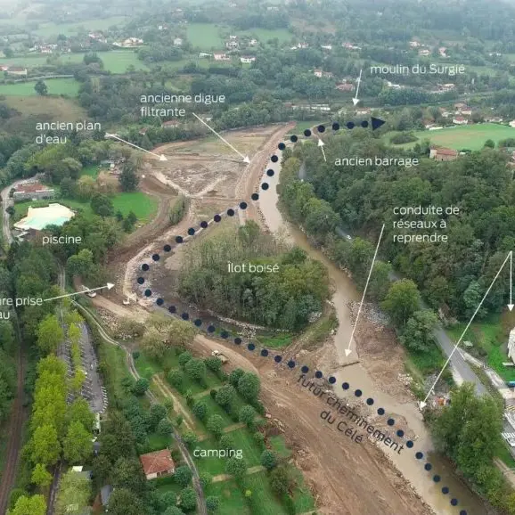 Visite du chantier du Surgié à Figeac