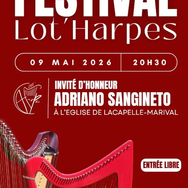 concert festival Lot'harpes à lacapelle-Marival