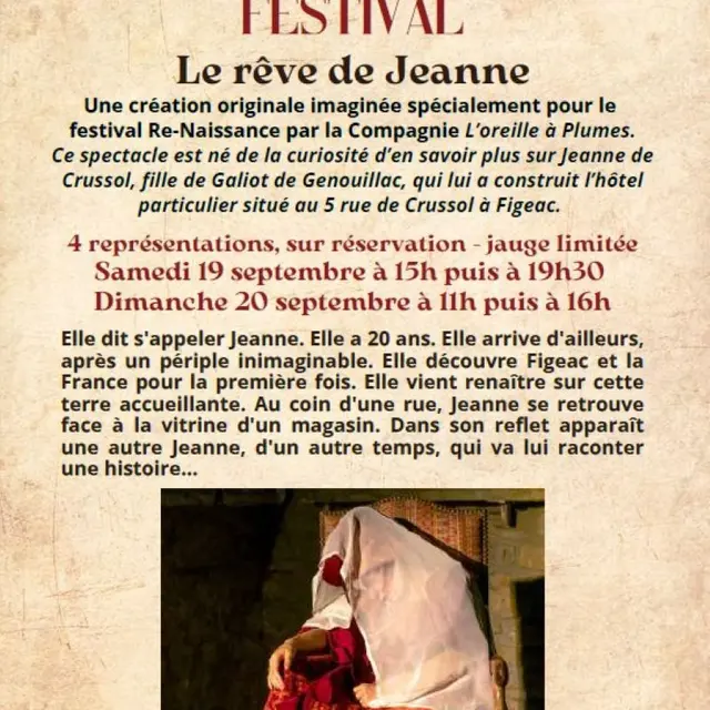 Le rêve de Jeanne, théâtre déambulatoire 1