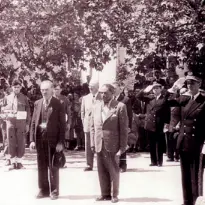 Inauguration du Canton de Sousceyrac-en-Quercy par Gaston Monnerville, 1949