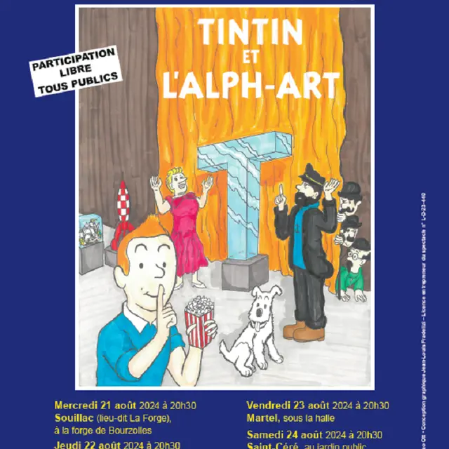 affiche Tintin et alph-art