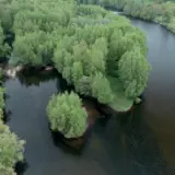 Vue aérienne de la couasne de Cabrette