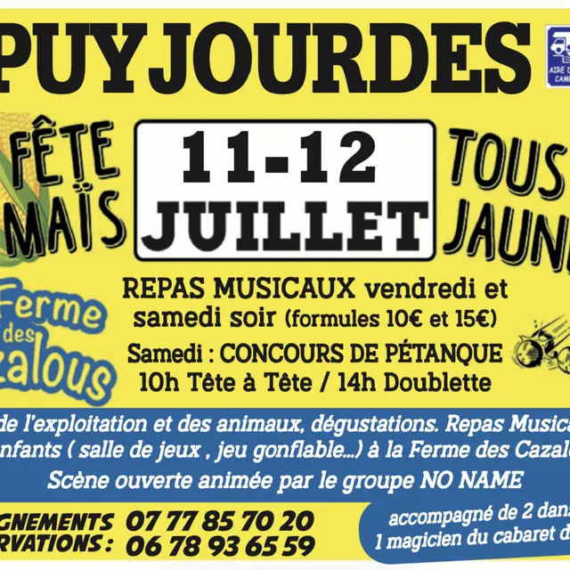 Fête du Maïs à Puyjourdes, tous en Jaune à la Ferme des Cazalous