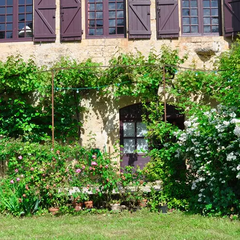 Facade et jardin