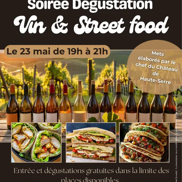 Flyer SOIREE STREET FOOD ET MALBEC - EN MAI