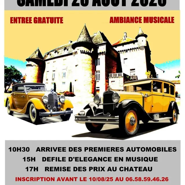 Défilé d'élégance automobile à Lacapelle-Marival