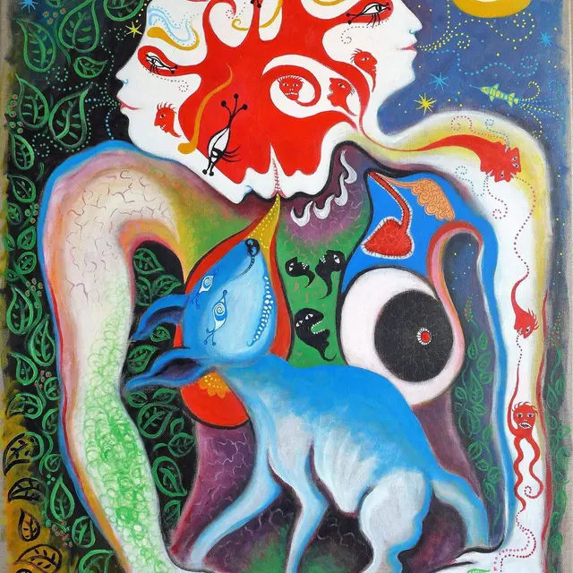 Femme au Chien