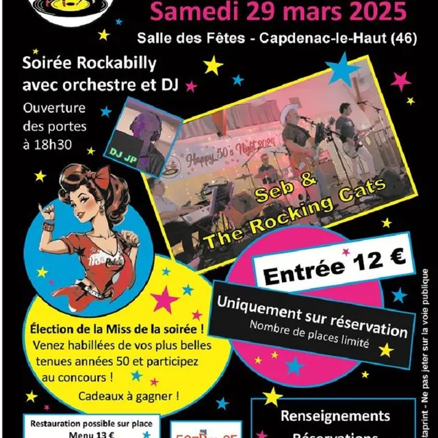 Soirée Happy 50’s Night à Capdenac