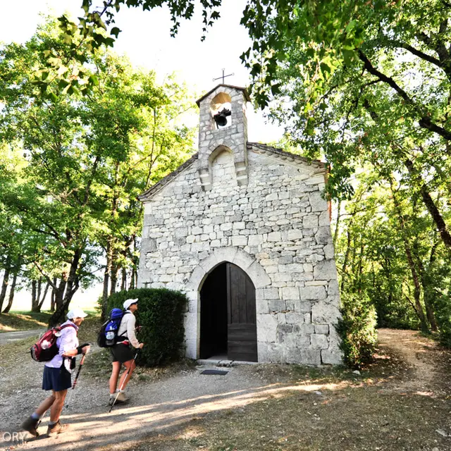 GR 65 Halte à la Chapelle St Jean le Froid à Lascabanes