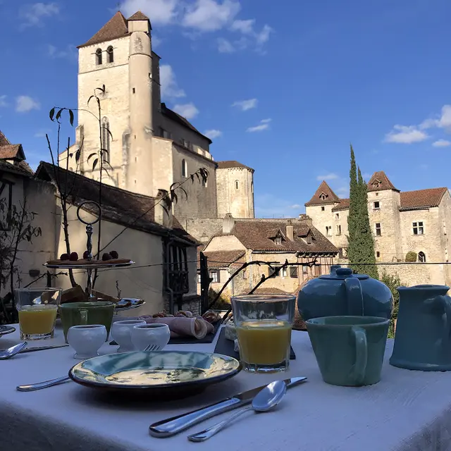 Vue sur le village terrasse