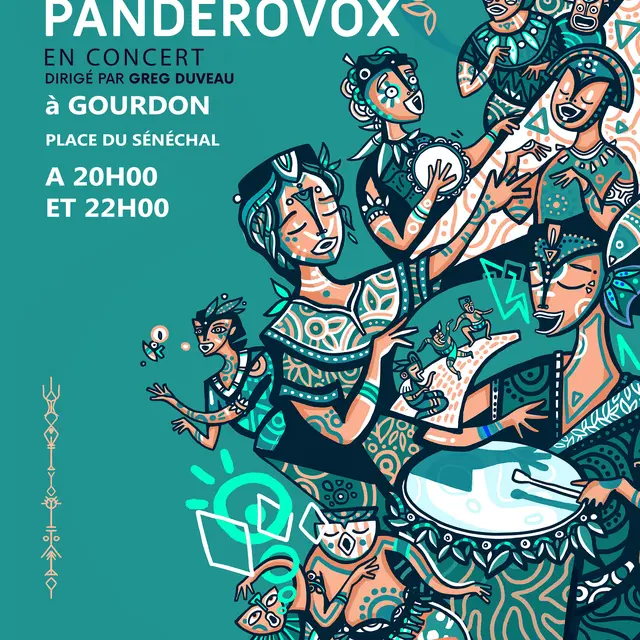 Panderovox affiche fete de la musique 21 juin 2024 - numérique