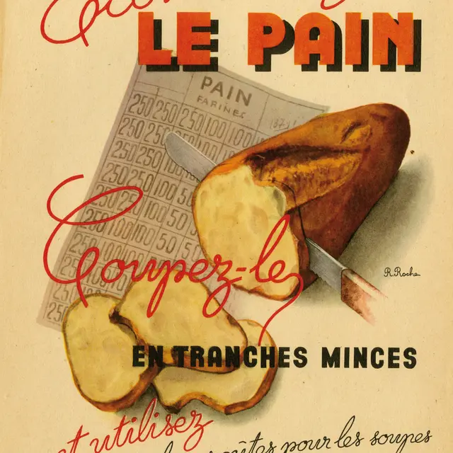 Affichette du Service social de la Croix-Rouge française, illustrées par R. Roch
