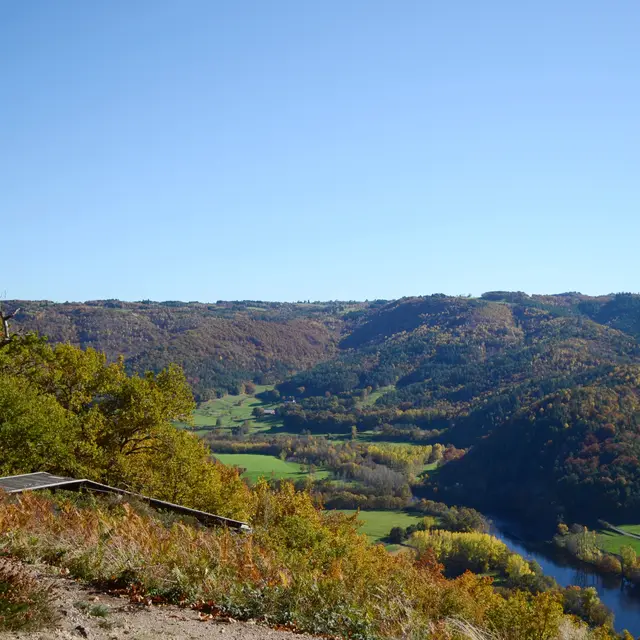 Piste delta avec vue sur Vallée Dordogne