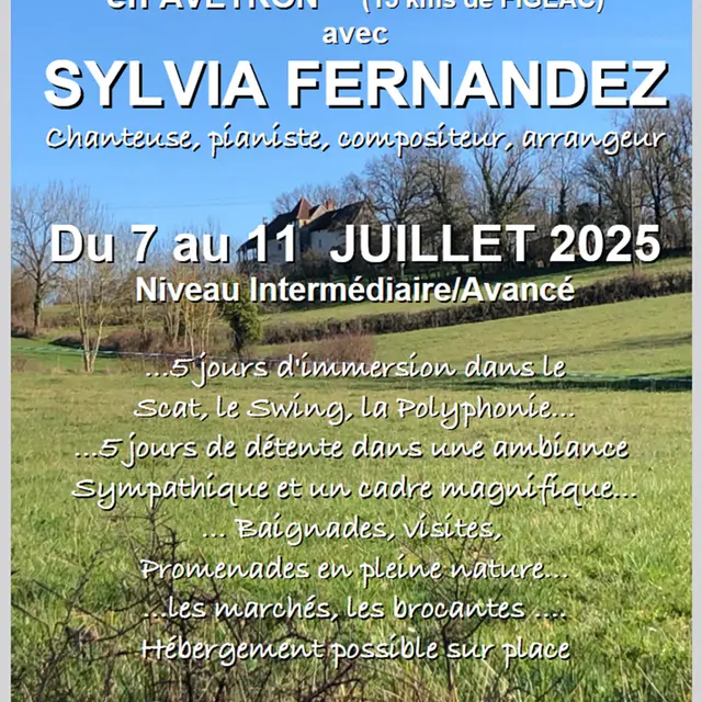 Capture d'écran affiche Stage Jazz Vocal