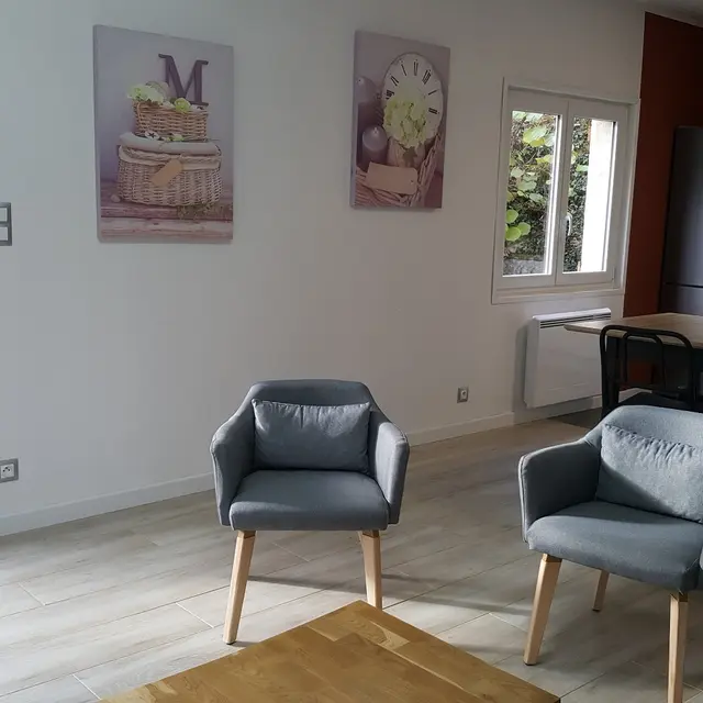 Séjour / cuisine Gite 8 personnes