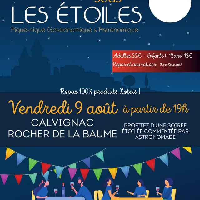 Vendredi 9 août - tablée sous les étoiles