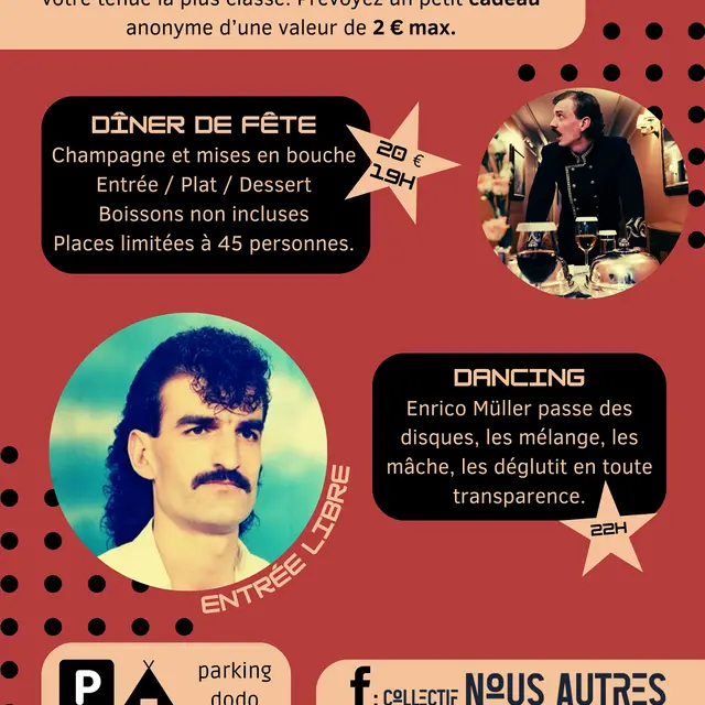 Invitation Préveillon - Verso