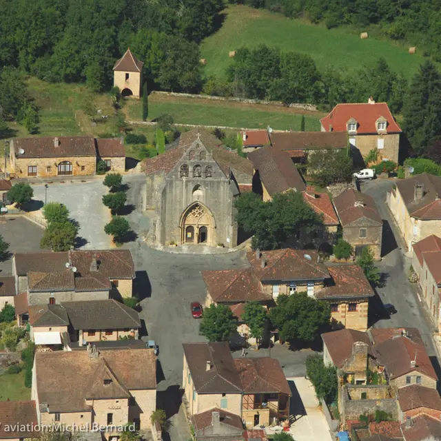 Vue aérienne de Montcabrier