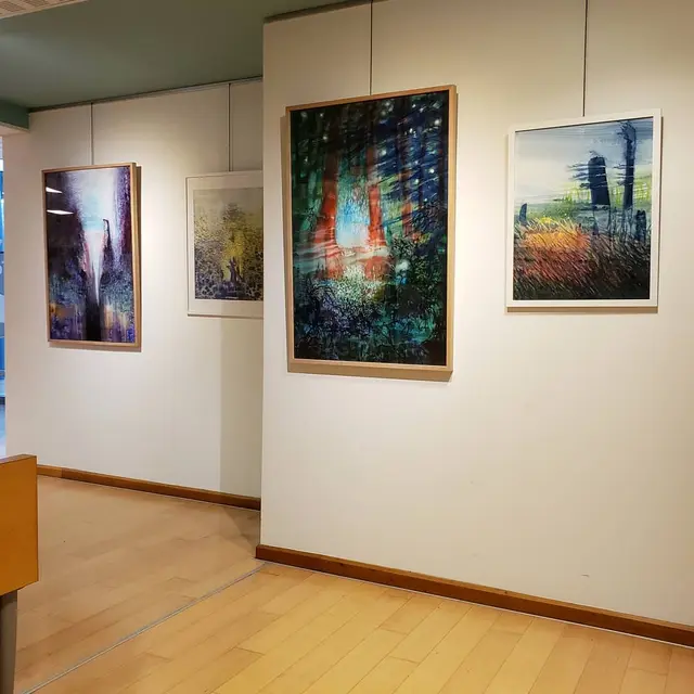 Vue de l'exposition Traversée _ Cahors Juin Jardin_Médiathèque de Cahors_2020
