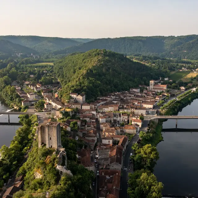Vue drone de Luzech