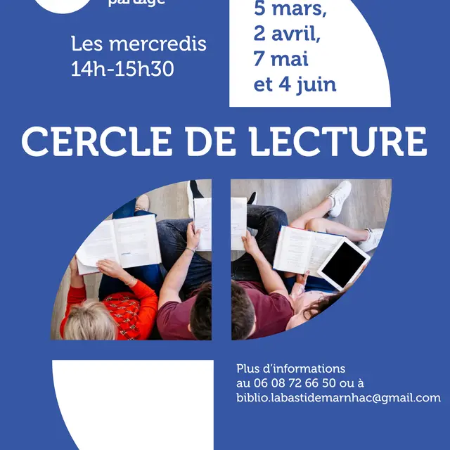 affiche Cercle lecture Labastide Marnhac mars à juin 25