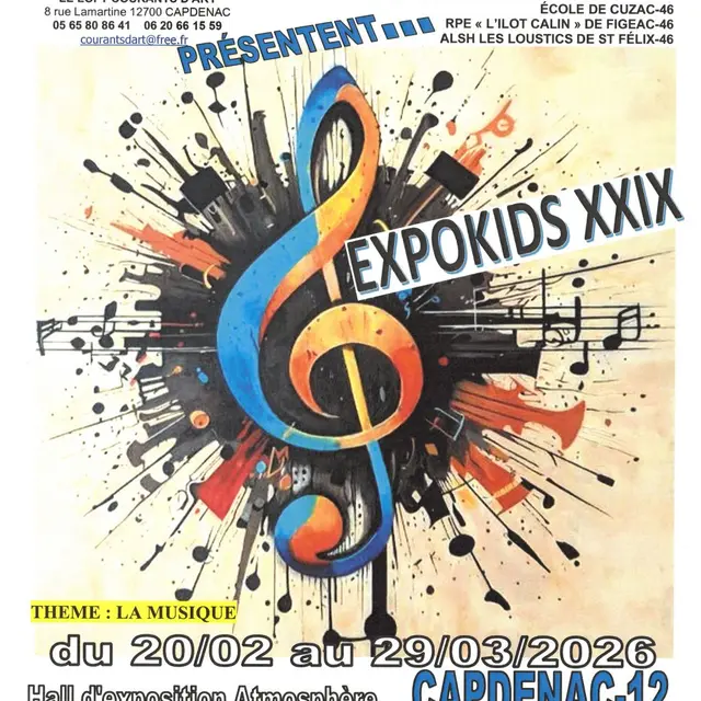 affiche EXPOKIDS XXIX Hall Atmosphère du 20 février au 29 mars 2026