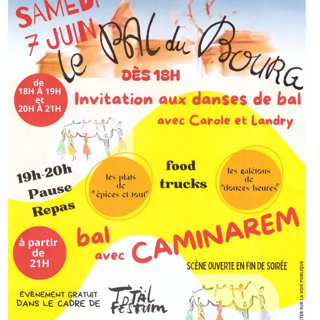 affiche  bal 7 juin original
