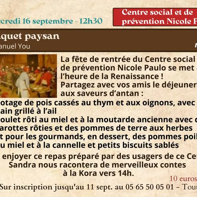 banquet centre social figeac