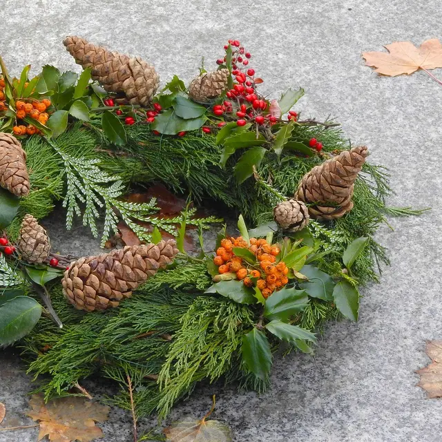 couronne noel au naturel