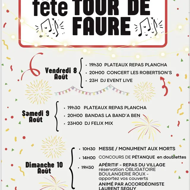 fête tour de faure