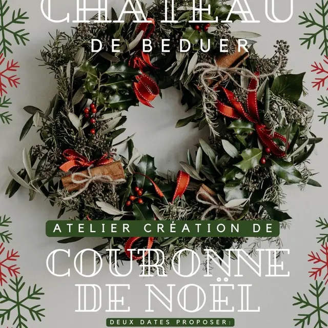 Atelier création de couronne de Noël végétal à Béduer
