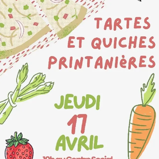 Affiche atelier cuisine printanière