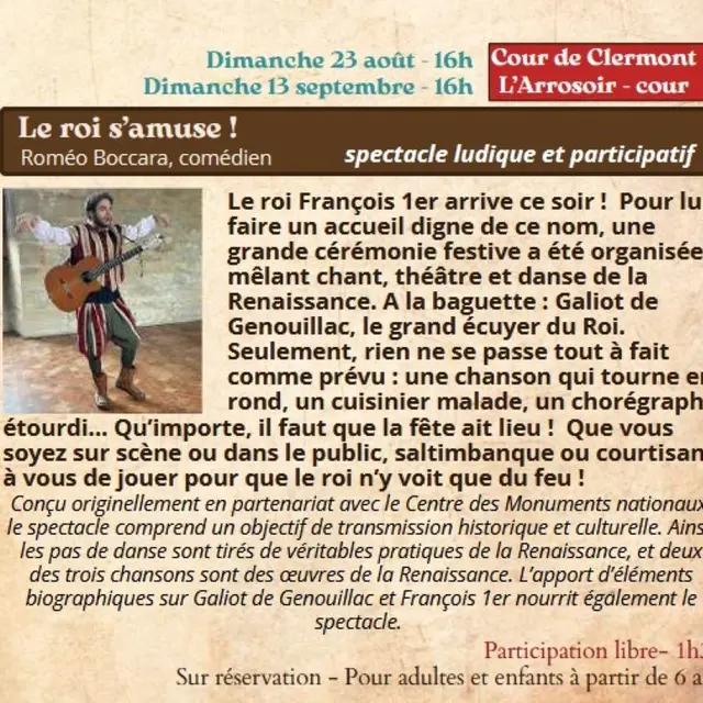 le roi s’amuse !