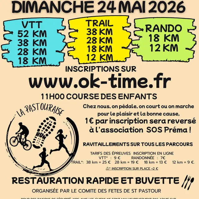 VTT 52 38 28 18 KM - PASTOURAISE 2026